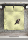 Honey Bees Design #1 Duvet Cover Set (Light Yellow, Black Underside) - FREE SHIPPING