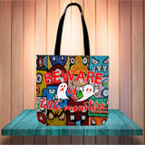 Beware Of Little Monsters Halloween Trick Or Treat Cloth Tote Goody Bag