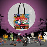 Beware Of Little Monsters Halloween Trick Or Treat Cloth Tote Goody Bag