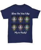 Fancy Pants Cat "How Do You Like My 6-Pack?" Unisex Tee