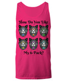 Fancy Pants Cat "How Do You Like My 6-Pack?" Unisex Tank Top