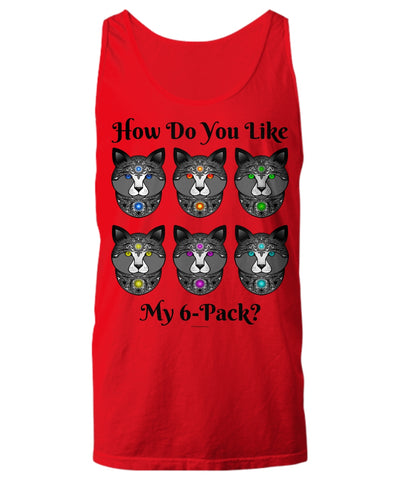 Fancy Pants Cat "How Do You Like My 6-Pack?" Unisex Tank Top