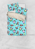 Cute Pandas Design #1 Duvet Cover Set (Blue) - FREE SHIPPING