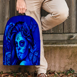 Calavera Fresh Look Design #2 Backpack (Blue Elusive Rose) - FREE SHIPPING