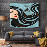 Broom Hair Don't Care Design #1 - Halloween Wall Tapestry - FREE SHIPPING