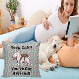 Keep Calm - You've Got A Friend Pillow Cover (Bull Terrier)