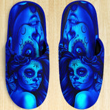 Calavera Fresh Look Design #2 Slippers (Blue Elusive Rose) - FREE SHIPPING