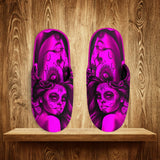 Calavera Fresh Look Design #2 Slippers (Pink Easy On The Eyes Rose) - FREE SHIPPING