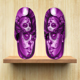 Calavera Fresh Look Design #2 Slippers (Purple Night Owl Rose) - FREE SHIPPING