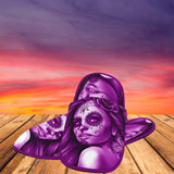 Calavera Fresh Look Design #2 Slippers (Purple Night Owl Rose) - FREE SHIPPING