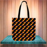 Candy Corn Halloween Trick Or Treat Cloth Tote Goody Bag