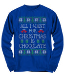 All I Want For Christmas Is Chocolate Unisex Long Sleeve Tee