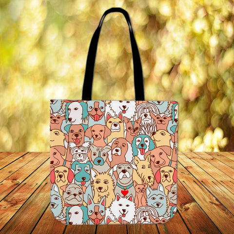 Crazy Dogs Collection Cloth Tote
