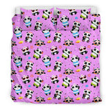 Cute Pandas Design #1 Duvet Cover Set (Pink) - FREE SHIPPING