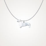 Dachshund Solid Silver Necklace