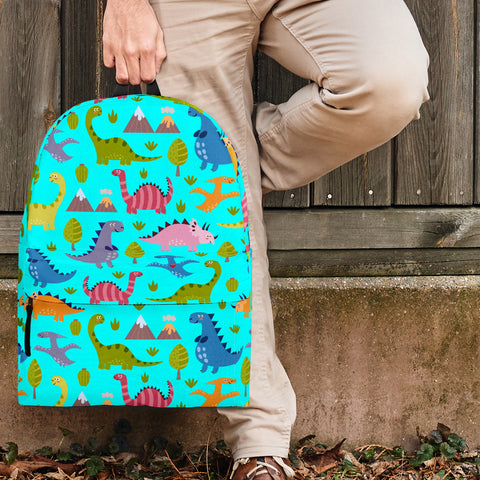 Dinosaurs Design #1 Backpack (Cyan) - FREE SHIPPING