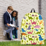 Dinosaurs Design #1 Backpack (Light Yellow) - FREE SHIPPING