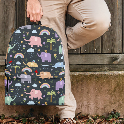 Wildlife Collection - Elephants (Gray) Backpack - FREE SHIPPING