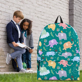 Wildlife Collection - Elephants (Teal) Backpack - FREE SHIPPING