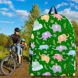 Wildlife Collection - Elephants (Green) Backpack - FREE SHIPPING