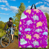 Wildlife Collection - Elephants (Light Purple) Backpack - FREE SHIPPING