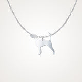 English Pointer Solid Silver Necklace