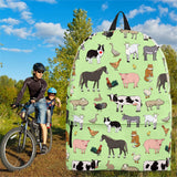 Farm Animals Design #1 Backpack (Light Green) - FREE SHIPPING
