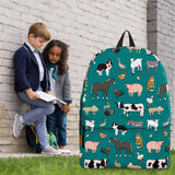 Farm Animals Design #1 Backpack (Teal) - FREE SHIPPING