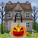 Feed Me Halloween Trick Or Treat Cloth Tote Goody Bag