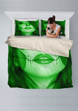 Calavera Fresh Look Design #3 Duvet Cover Set (Green Emerald) - FREE SHIPPING