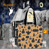 Halloween Icons Halloween Trick Or Treat Cloth Tote Goody Bag (Light Orange)