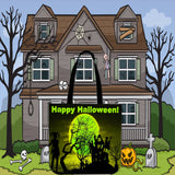 Happy Halloween Design #2 Halloween Trick Or Treat Cloth Tote Goody Bag