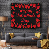 Happy Valentine's Day Design #2 (Without Text Surround) Wall Tapestry - FREE SHIPPING