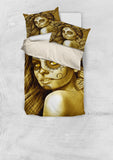 Calavera Fresh Look Design #2 Duvet Cover Set (Hazel Sparkle & Shine Rose) - FREE SHIPPING