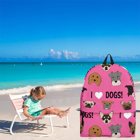 I Love Dogs Backpack (Richmond SPCA Dark Pink) - FREE SHIPPING