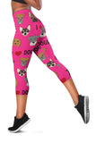I Love Dogs Capri Leggings (FPD Pink) - FREE SHIPPING