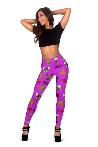 I Love Dogs Leggings (FPD Lilac) - FREE SHIPPING