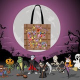 It's All About The Candy Halloween Trick Or Treat Cloth Tote Goody Bag