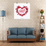 Floral Heart #2 Wall Poster