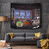 Magician's Den - Halloween Wall Tapestry - FREE SHIPPING