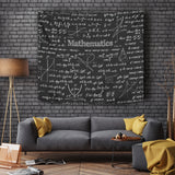 Mathematica Chalkboard Design #2 Tapestry Black - FREE SHIPPING