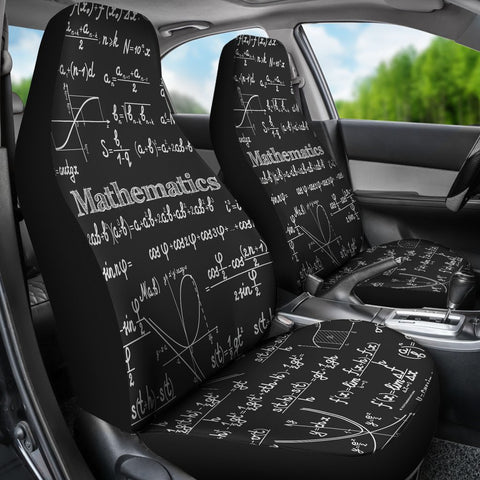 Mathematica Car Seat Covers Design #2 Black Chalkboard - FREE SHIPPING