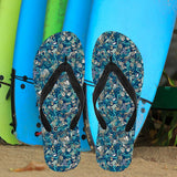 Nautical Design Flip-Flops (Turquoise)