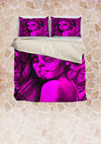Calavera Fresh Look Design #2 Duvet Cover Set (Pink Easy On The Eyes Rose) - FREE SHIPPING