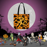 Pumpkins & Ghosts Halloween Trick Or Treat Cloth Tote Goody Bag