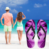 Calavera Fresh Look Design #3 Women's Flip-Flops (Purple Amethyst)