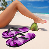 Calavera Fresh Look Design #3 Women's Flip-Flops (Purple Amethyst)