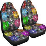 Fancy Pants Cat Car Seat Covers (Rainbow)  - FREE SHIPPING