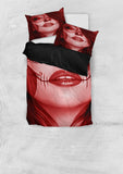 Calavera Fresh Look Design #3 Duvet Cover Set (Red Garnet) - FREE SHIPPING