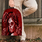 Calavera Fresh Look Design #2 Backpack (Red Freedom Rose) - FREE SHIPPING